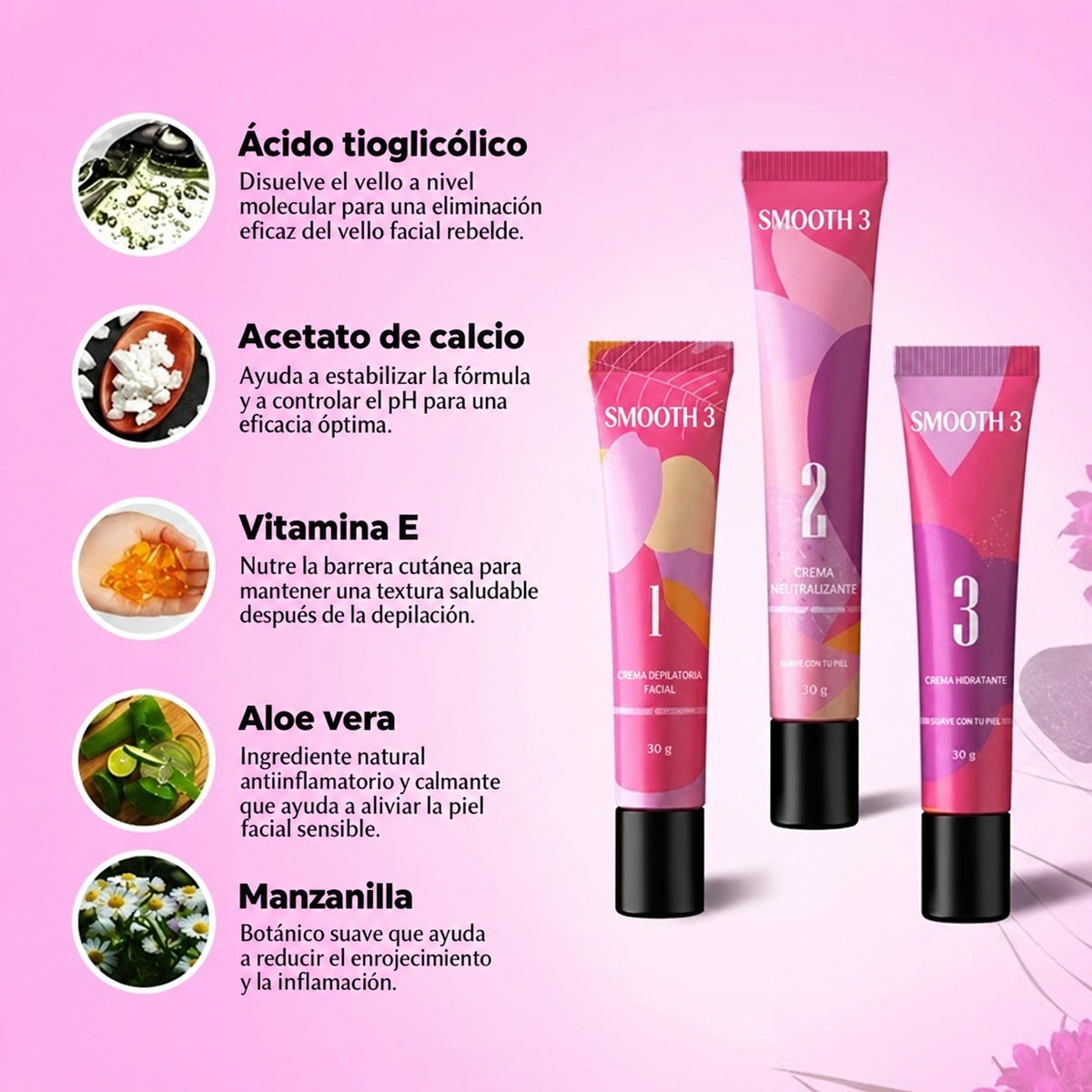 Kit de Depilacion 3 Pasos Smooth 3